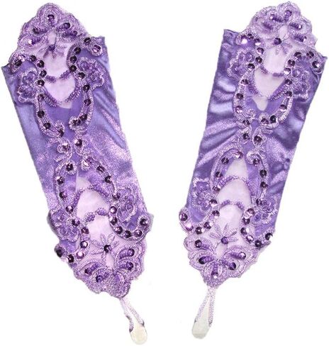 Long Fingerless Costume Gloves for Women Formal 1920s Accessories Stretchy Elbow Lace Satin Opera Gloves in Saudi Arabia