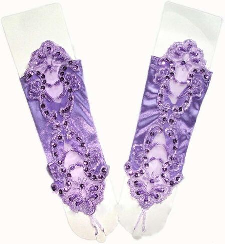 Long Fingerless Costume Gloves for Women Formal 1920s Accessories Stretchy Elbow Lace Satin Opera Gloves in Saudi Arabia