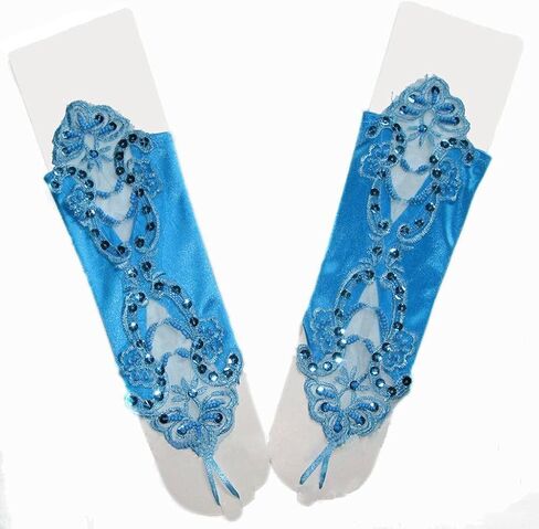 Long Fingerless Costume Gloves for Women Formal 1920s Accessories Stretchy Elbow Lace Satin Opera Gloves in Saudi Arabia