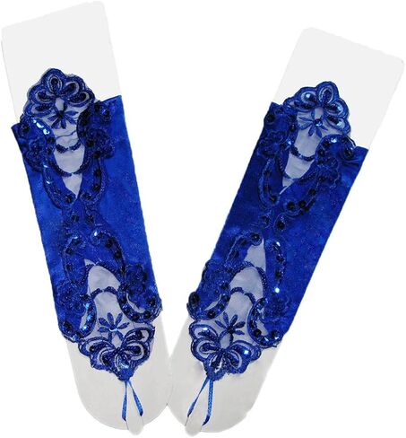 Long Fingerless Costume Gloves for Women Formal 1920s Accessories Stretchy Elbow Lace Satin Opera Gloves in Saudi Arabia