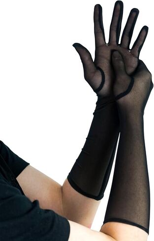 Luwint Elbow Length Mesh Gloves, Women Sheer Tulle Long Gloves for Opera, Costume, Dress, UV Protection in Saudi Arabia