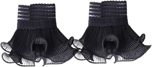 Lace Gloves Wrist Cuffs double layered lace cuffs for Halloween Wedding Tea Party Women Fake Hand Sleeves in Saudi Arabia