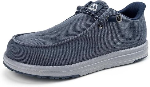 Sosenfer Steel Toe Shoes for Men | Slip Resistant Work Boots with Composite Toe | Lightweight Safety Loafers for Construction & Warehouse | Non-Slip Rubber Outsole in Kuwait