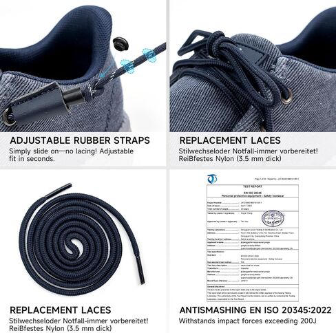 Sosenfer Steel Toe Shoes for Men | Slip Resistant Work Boots with Composite Toe | Lightweight Safety Loafers for Construction & Warehouse | Non-Slip Rubber Outsole in Kuwait