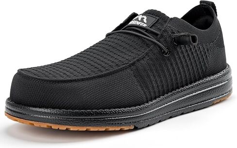 Sosenfer Steel Toe Shoes for Men | Slip Resistant Work Boots with Composite Toe | Lightweight Safety Loafers for Construction & Warehouse | Non-Slip Rubber Outsole in Kuwait