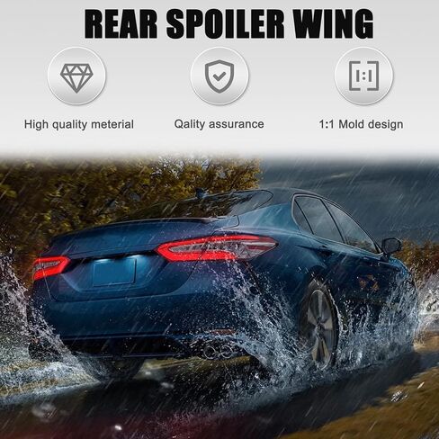 جناح المفسد الخلفي متوافق مع Toyota Camry Se Xse Le Xle TRD Hybrid M4 Style 2018-2024 Trunk Trunk Wing ABS الخلفي in Saudi Arabia