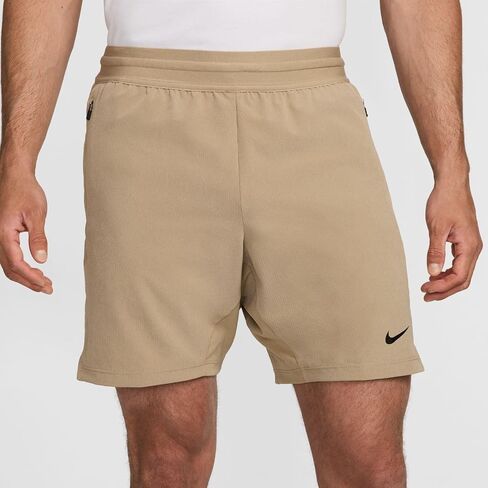 Nike Flex REP 4.0 MEN MEN'S DRI-FIT 7 "شورت اللياقة غير المبطنة (Khaki/Black/Black ، FN3004-247) حجم كبير in Saudi Arabia