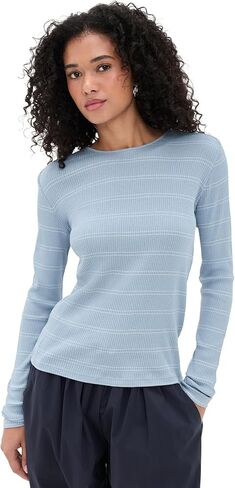 Vince Women's Striped Crew Top in Saudi Arabia