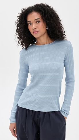 Vince Women's Striped Crew Top in Saudi Arabia