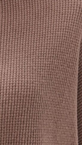 Free People Women's Latte Blues Thermal Shirt in Saudi Arabia