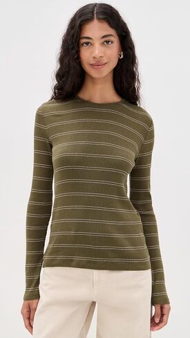 Vince Women's Striped Crew Top in Kuwait