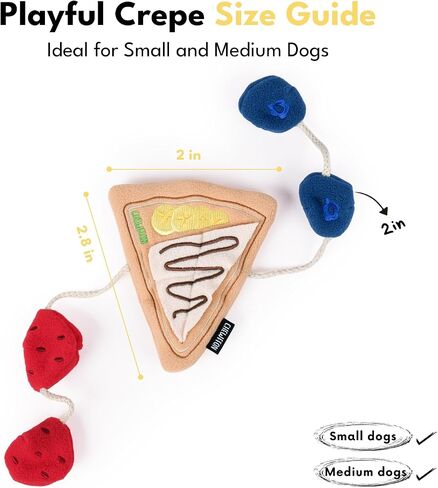 Stuffless Dog Toy, Plush Puppy Squeaky Toy with Bear Design for Foraging Snuggling Fetch Retrieve, No Stuffing Crinkle Snuffle Puzzle Chew Toy for Small Medium and Large Dogs in Kuwait