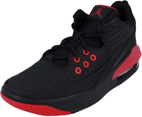 Jordan Max Aura 5 Men's Shoes (DZ4353-006, Black/Black/University Red) Size 9 in Saudi Arabia