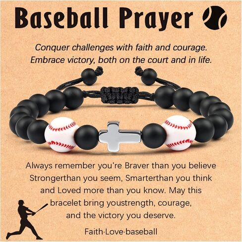 Cross Baseball Basketball Soccer Football Bracelet for Men Boys Birthday Valentine's Day Christmas Gifts in Kuwait