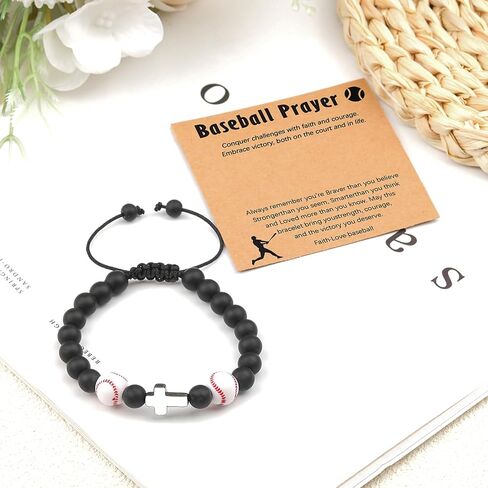 Cross Baseball Basketball Soccer Football Bracelet for Men Boys Birthday Valentine's Day Christmas Gifts in Kuwait