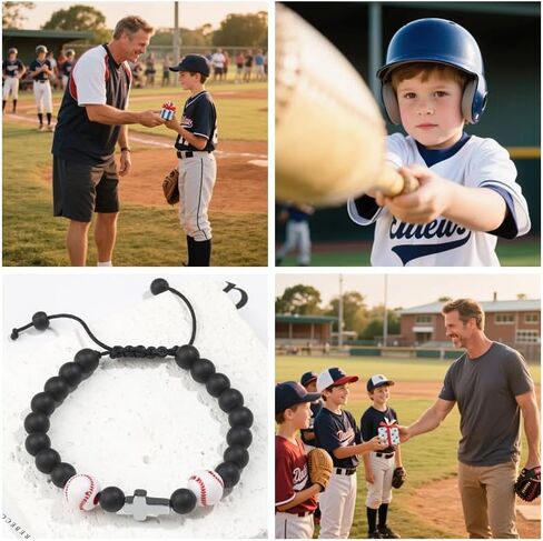 Cross Baseball Basketball Soccer Football Bracelet for Men Boys Birthday Valentine's Day Christmas Gifts in Kuwait