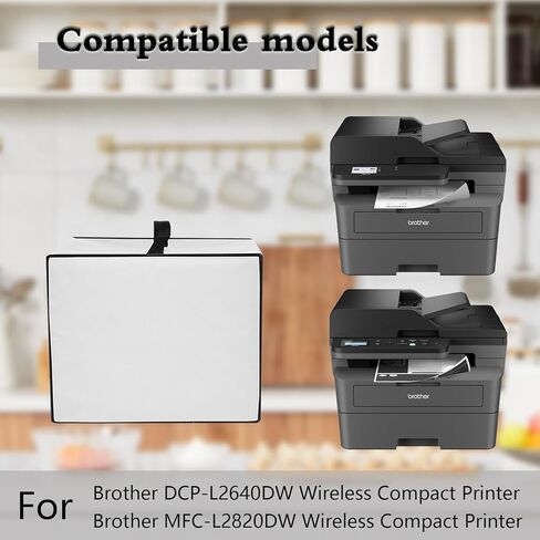 Printer Cover Anti-Static Heavy Duty Heat-Resistant Waterproof Dust Protective Printer Cover Case for Brother DCP-L2640DW Wireless Compact Laser Printer/Brother MFC-L2820DW Wireless Printer (Black) in Kuwait