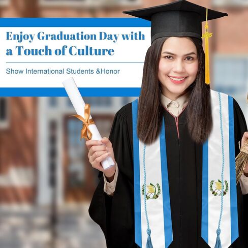 National Flag Graduation Stole Class of 2024, Flag Graduation Sash Gift, Stoles for Graduation 2024 72" in Saudi Arabia
