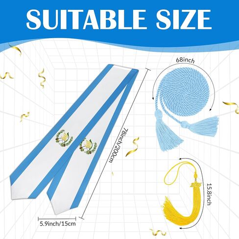 National Flag Graduation Stole Class of 2024, Flag Graduation Sash Gift, Stoles for Graduation 2024 72" in Saudi Arabia