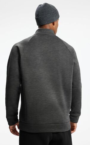 Men's Quarter Zip Pullover Sweatshirts Fleece Sweatshirt Stand Collar Long Sleeve Shirt with kangaroo Pocket in Saudi Arabia