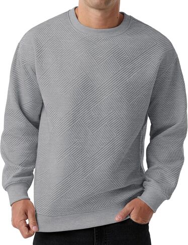 Sailwind Men Men Crewneck Disual Sweatshirts texture frenge sleeve solid colors in Saudi Arabia