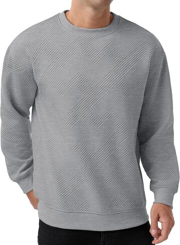 Sailwind Men Men Crewneck Disual Sweatshirts texture frenge sleeve solid colors in Saudi Arabia