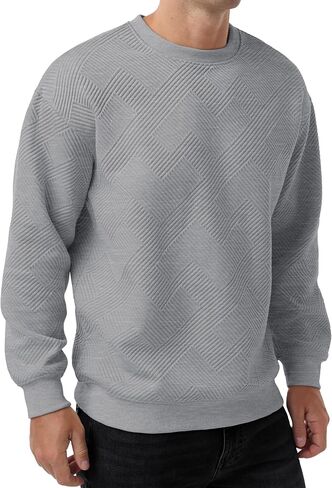 Sailwind Men Men Crewneck Disual Sweatshirts texture frenge sleeve solid colors in Saudi Arabia