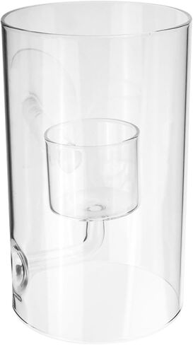 BESTonZON Elegant Glass Cylinder Candle Holder for Home Decorative Glass Shade for Tapered Candle Suitable for Wedding Banquet Decor in Saudi Arabia