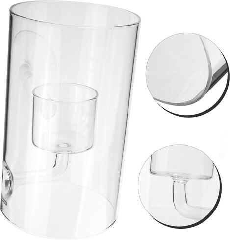 BESTonZON Elegant Glass Cylinder Candle Holder for Home Decorative Glass Shade for Tapered Candle Suitable for Wedding Banquet Decor in Saudi Arabia