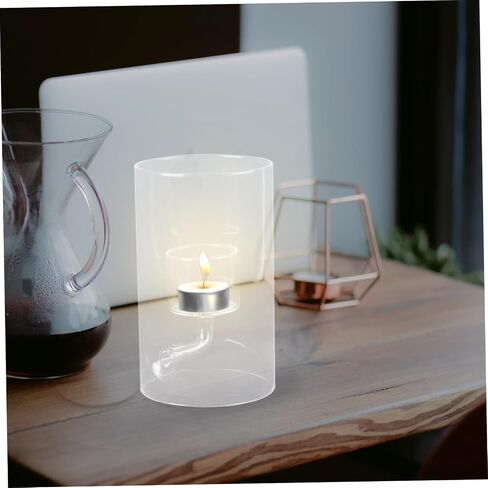 BESTonZON Elegant Glass Cylinder Candle Holder for Home Decorative Glass Shade for Tapered Candle Suitable for Wedding Banquet Decor in Saudi Arabia