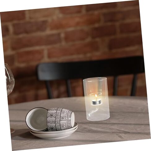 BESTonZON Elegant Glass Cylinder Candle Holder for Home Decorative Glass Shade for Tapered Candle Suitable for Wedding Banquet Decor in Saudi Arabia