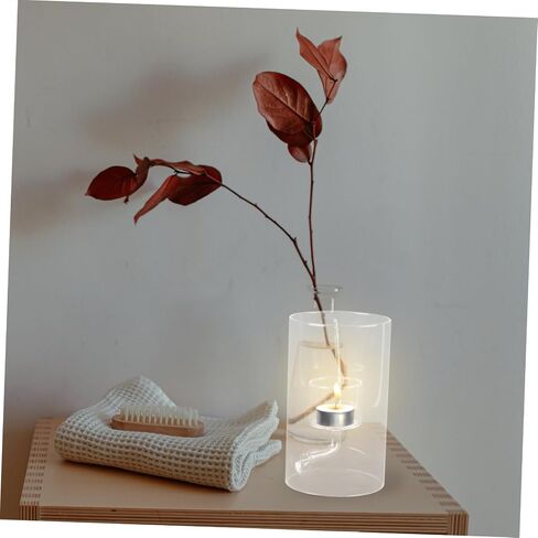 BESTonZON Elegant Glass Cylinder Candle Holder for Home Decorative Glass Shade for Tapered Candle Suitable for Wedding Banquet Decor in Saudi Arabia