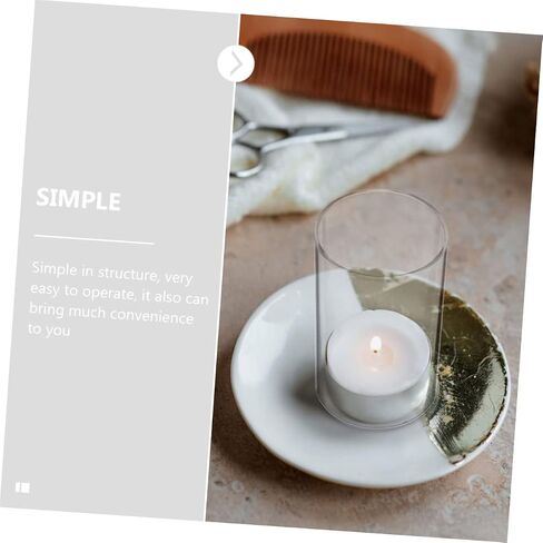 Ciieeo 2pcs Closp Candle Covernes Cloche Cloche Cloche للشموع الزخرفية لأصحاب القبة الزخرفية للديكور المنزلي لحفلات الزفاف والأحداث in Saudi Arabia