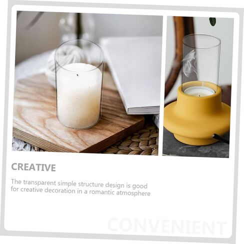 Ciieeo 2pcs Closp Candle Covernes Cloche Cloche Cloche للشموع الزخرفية لأصحاب القبة الزخرفية للديكور المنزلي لحفلات الزفاف والأحداث in Saudi Arabia