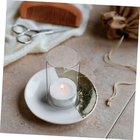 Ciieeo 2pcs Closp Candle Covernes Cloche Cloche Cloche للشموع الزخرفية لأصحاب القبة الزخرفية للديكور المنزلي لحفلات الزفاف والأحداث in Saudi Arabia