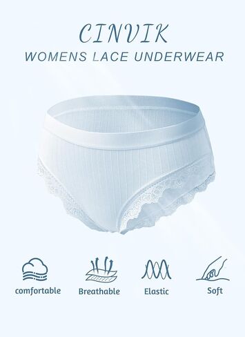 Sexy Underwear for Women Plus Size Panties Women's Underwear Sexy Lace Trim Lacyfit Lady's Multicolor Lace Bikini Pack in Saudi Arabia
