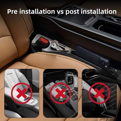 No Drop Seat Guard ، 2025 New Car Gap Gap Filler Organizer ، حرس المقعد للسيارات ， لا يوجد حارس مقعد في المقعد ， حشو الفجوة في مقعد السيارة ， حشو فجوة مقعد السيارة ， لا يوجد حارس مقعد للسيارة ， حشو مقعد السيارة （2pcs） in Saudi Arabia
