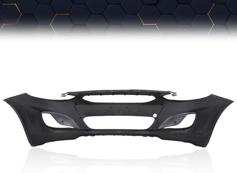 Pit66 Primered Presled Pumper Cover ، Pumper Delantero متوافق مع Hyundai Accent 2014-2017 (مناسب لكل من طرز Sedan & Hatchback) Parachoques Delantero 865111R010 ، HY1000201 ، 615343714462 in Kuwait