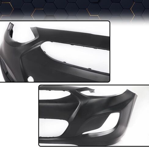 Pit66 Primered Presled Pumper Cover ، Pumper Delantero متوافق مع Hyundai Accent 2014-2017 (مناسب لكل من طرز Sedan & Hatchback) Parachoques Delantero 865111R010 ، HY1000201 ، 615343714462 in Kuwait