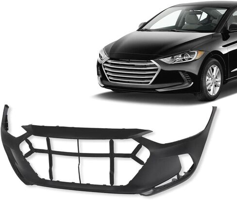 Pit66 Primered Presled Pumper Cover ، Pumper Delantero متوافق مع Hyundai Accent 2014-2017 (مناسب لكل من طرز Sedan & Hatchback) Parachoques Delantero 865111R010 ، HY1000201 ، 615343714462 in Kuwait