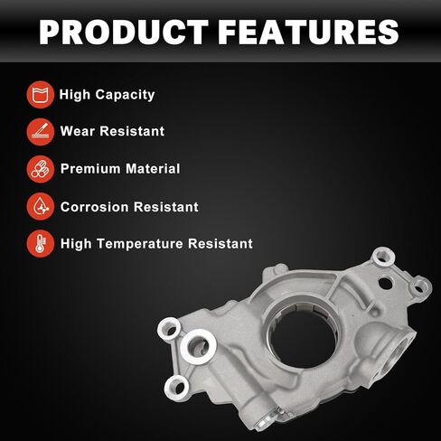 USTAR M365HV Engine Oil Pump Compatible with Chevrolet Avalanche Colorado Impala Silverado Suburban Tahoe, for Buick Allure LaCrosse, for Cadillac CTS Escalade, for Hummer H2 H3 5.3L 6.0L 6.2L V8 in Saudi Arabia