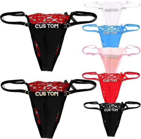 M YesCustom Custom Sexy Thong Cerist Chain - Sexy Personalized Thongs with Name for Women ، G -String Chain Thong in Kuwait