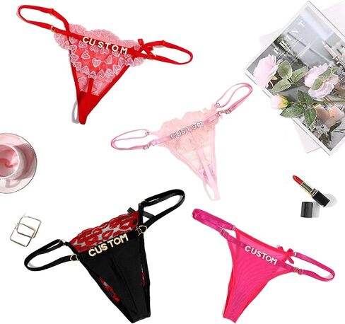 M YesCustom Custom Sexy Thong Cerist Chain - Sexy Personalized Thongs with Name for Women ، G -String Chain Thong in Kuwait