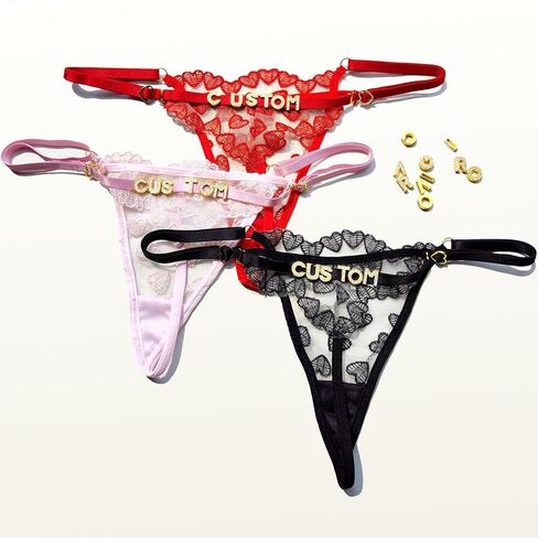 M YesCustom Custom Sexy Thong Cerist Chain - Sexy Personalized Thongs with Name for Women ، G -String Chain Thong in Kuwait