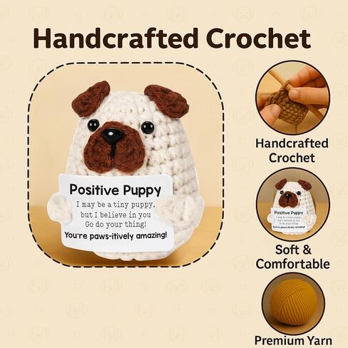 دجاج كروشيه إيجابي مصغرة مع عناق الجيب ، والدعم العاطفي لطيف الرسائل التحفيزية للكروشيه ، والكروشيه الإيجابية ، هدية عيد ميلاد للنساء ، ومخلل الدعم العاطفي ، والحيوان المحشوة بالدجاج in Kuwait