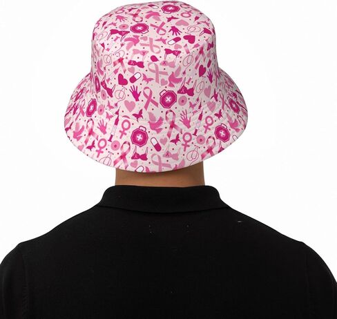 دلو شهر سرطان الثدي قبعات Sun Beach Hat الصيفية الصياد الصياد في الهواء الطلق للنساء الرجال يسافرون in Kuwait
