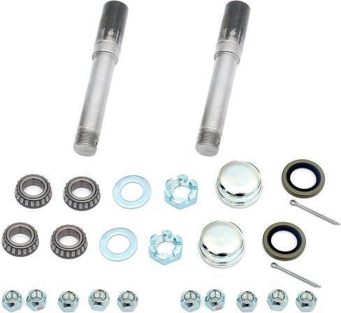 FKG Trailer Hub Lovingle Kit 5 Bolt on 4.5 بوصة دائرة 5-4.5 بوصة محور دائرة الترباس مناسبة لمحاور 2،000 رطل مع مغزل مستقيم 1 "، مجموعة من 2 in Saudi Arabia