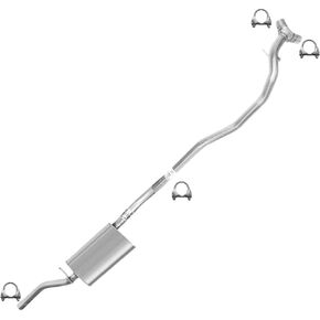 Northeastern Exhaust | Stainless Steel Exhaust Resonator Pipe Compatible for Lincoln MKX Ford Edge 2007-2010 3.5L | Automotive Replacement Part | Free Clamps Included in Kuwait