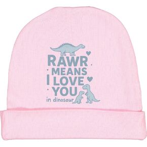 inktastic Rawr Means I Love You Dinosaur Theme Baby Beanie Hat in Saudi Arabia