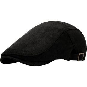 Seaur Men's Suede Beret Newsboy Cap Fashion Flat Duckbill Gatsby القبعات القابلة للتعديل in Kuwait